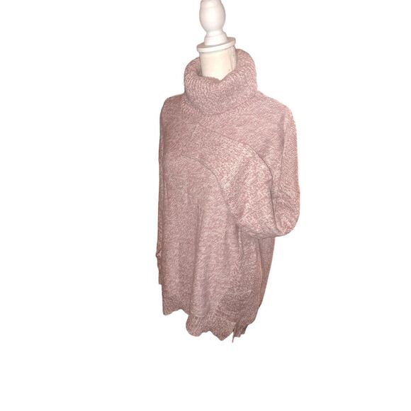 SALE! NWT-H By Halston French Pink/White Wool & Cotton Blend Cozy Turtleneck XL - Picture 4 of 10